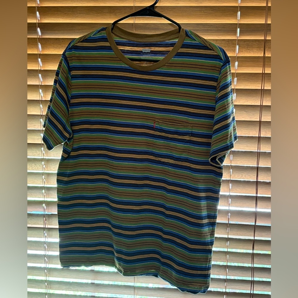 As New - Levi's Blue and Green T-shirt
